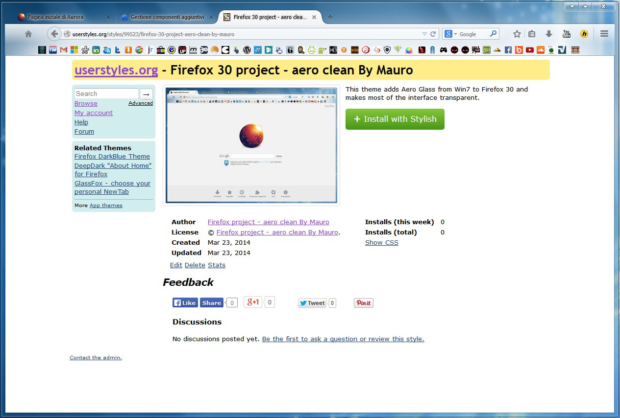 Firefox 30 project - aero clean By Mauro