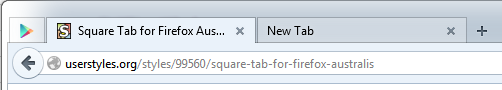 Square Tab for Firefox Australis