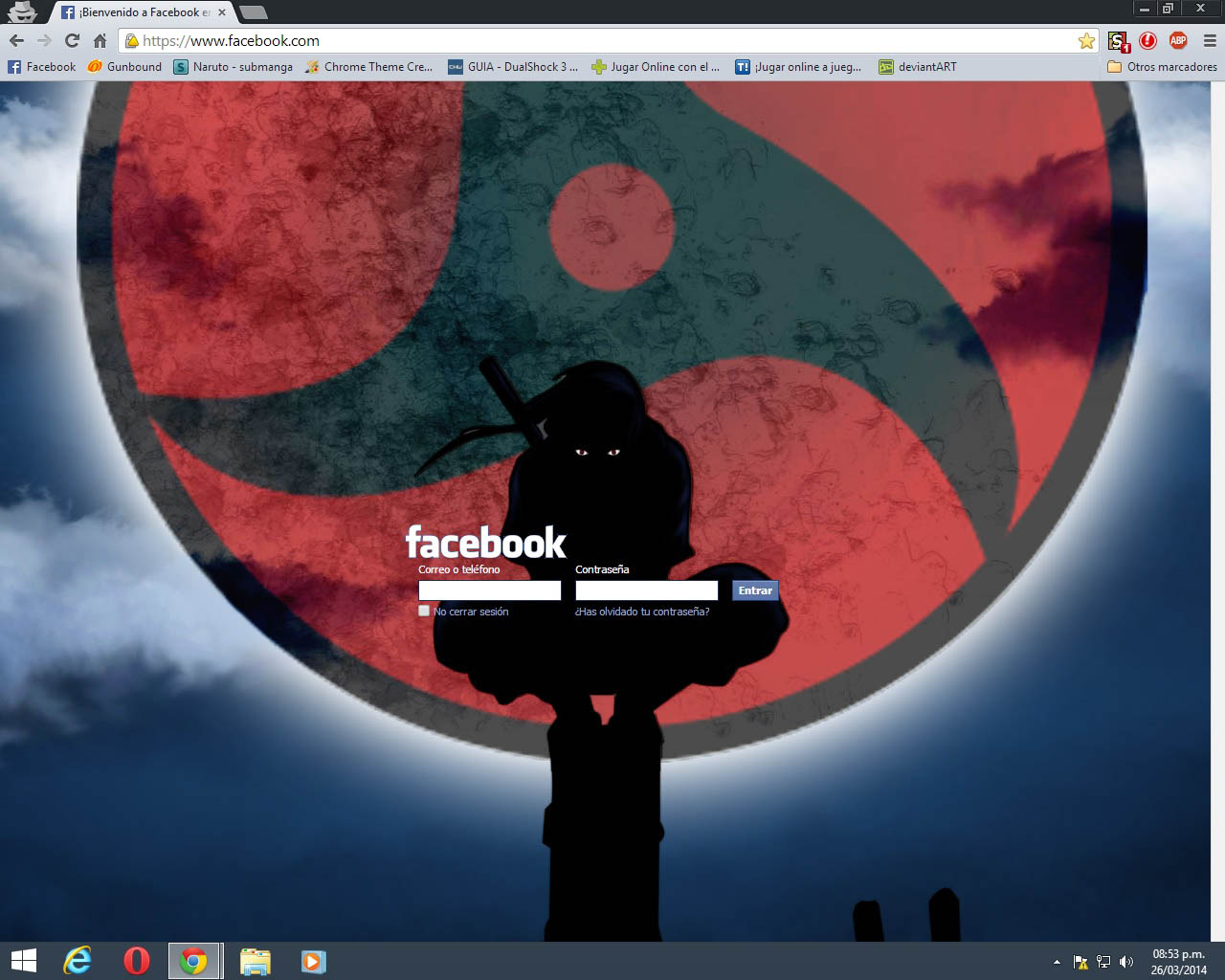 Itachi Uchiha Facebook Login by LordSantaZ