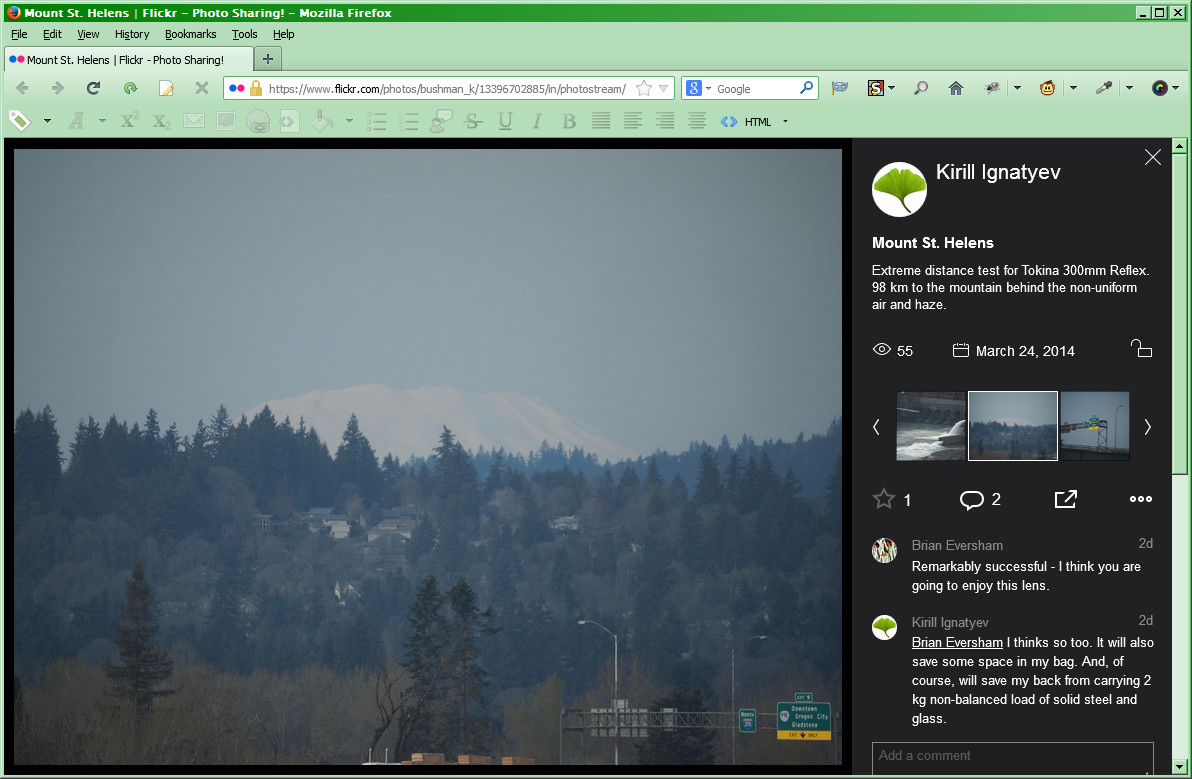 Flickr: blank margins around the photo