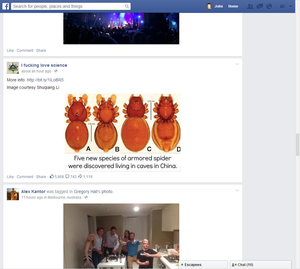 Facebook Reduced 1 Column