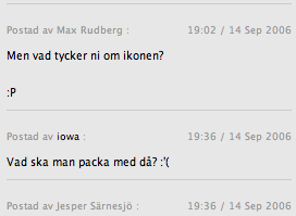 Feber.se associate commenters with comments