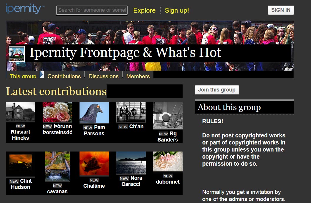 Ipernity dark