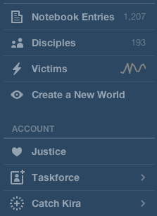 Tumblr Death Note-Themed Sidebar