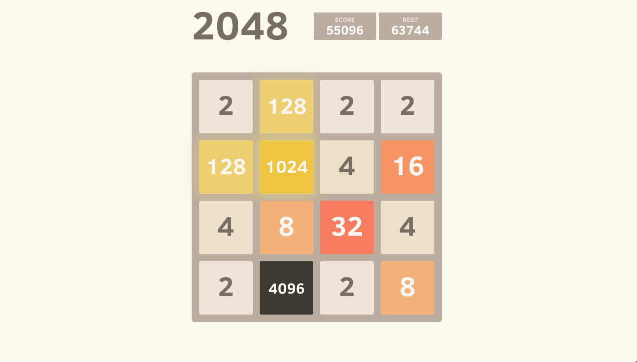 2048 Just The Game