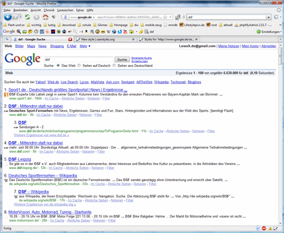 Google - widescreen (widen the searches display)