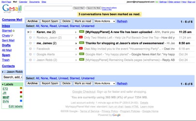 Gmail improved UI and whitespace